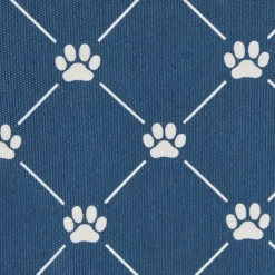 Baskets & Boxes-Kirkland's Home Navy Trellis Paw Print Storage Basket, 16 In. Blue