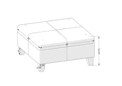 Benches & Ottomans-Kirkland's Home Navy Upholstered Square Storage Ottoman Blue