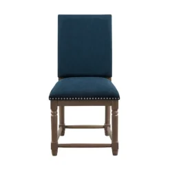 Dining Chairs-Kirkland's Home Navy Upholstered Wood Dining Chairs, Set Of 2 Blue
