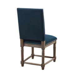 Dining Chairs-Kirkland's Home Navy Upholstered Wood Dining Chairs, Set Of 2 Blue