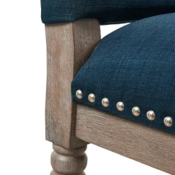 Dining Chairs-Kirkland's Home Navy Upholstered Wood Dining Chairs, Set Of 2 Blue