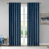 Curtains & Drapes-Kirkland's Home Navy Velvet Greta Curtain Panel Set, 84 In. Blue