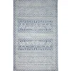 Outdoor Rugs-Kirkland's Home Navy Zig-Zag Ezra Indoor/Outdoor Area Rug, 7X9 Blue/White