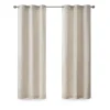 Curtains & Drapes-Kirkland's Home Neutral Basketweave Curtain Panel Set, 84 In. Tan