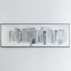Framed Art-Kirkland's Home Neutral Brush Strokes Framed Art Print White/Gray/Black