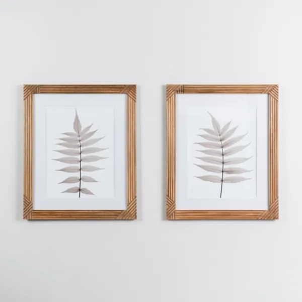 Framed Art-Kirkland's Home Neutral Fern Ii Framed Art Print Gray/White