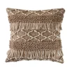 Pillows-Kirkland's Home Neutral Geometric Fringe Accent Pillow Brown