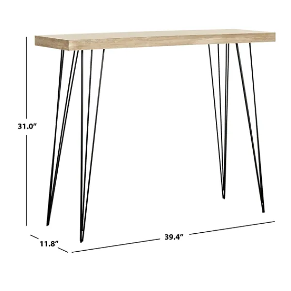 Console Tables-Kirkland's Home Neutral Hairpin Legs Console Table Gray