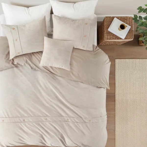 Comforters-Kirkland's Home Neutral Holland 5-Pc. King Comforter Set Tan