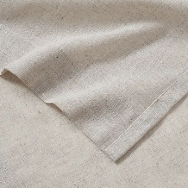 Curtains & Drapes-Kirkland's Home Neutral Linen Blend Curtain Panel Set, 84 In Tan