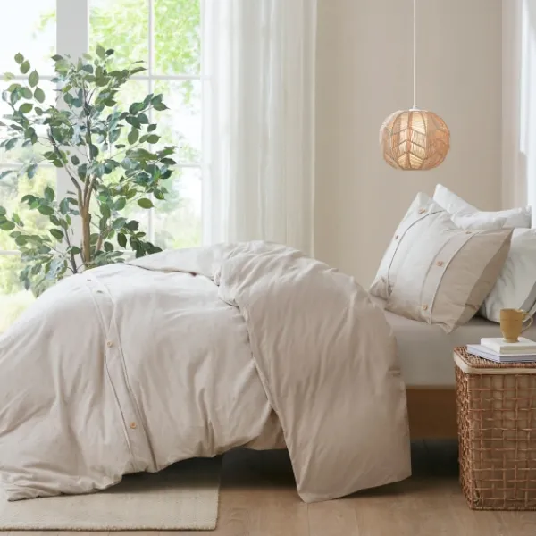 Duvets-Kirkland's Home Neutral Oversized 3-Pc. Queen Duvet Cover Set Tan
