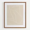 Framed Art-Kirkland's Home Neutral Sketched Lady Framed Art Print Tan/White