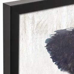 Framed Art-Kirkland's Home Neutral Staring Cow Framed Canvas Art Print Black/White/Ivory