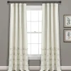 Curtains & Drapes-Kirkland's Home Neutral Vintage Stripe Curtain Panel Set, 95 In. Tan/White