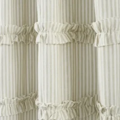 Curtains & Drapes-Kirkland's Home Neutral Vintage Stripe Curtain Panel Set, 95 In. Tan/White
