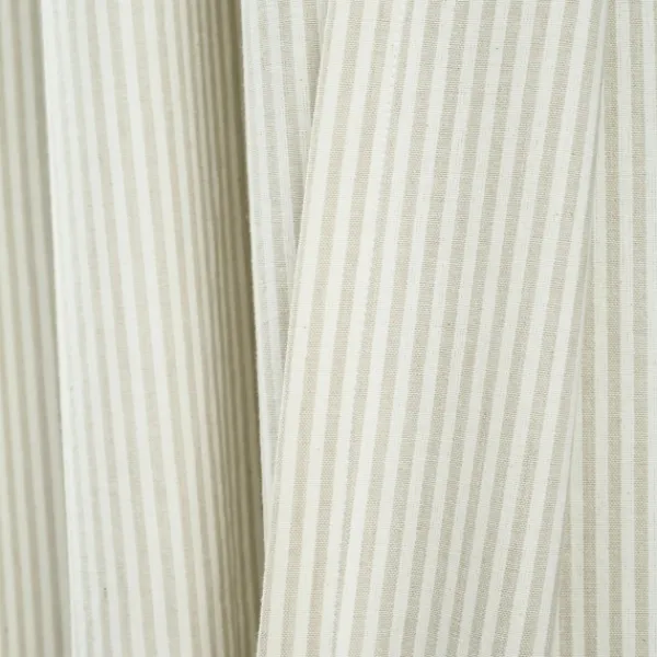Curtains & Drapes-Kirkland's Home Neutral Vintage Stripe Curtain Panel Set, 95 In. Tan/White