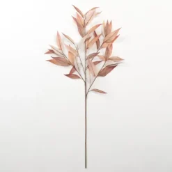 Stems & Bouquets-Kirkland's Home Neutral Willow Eucalyptus Stem Brown/Pink