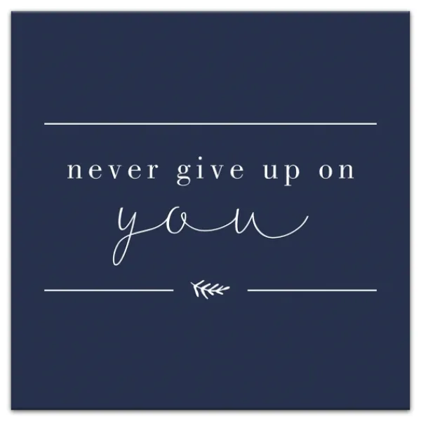 Wall Quotes & Signs-Kirkland's Home Never Give Up On You Canvas Art Print Blue