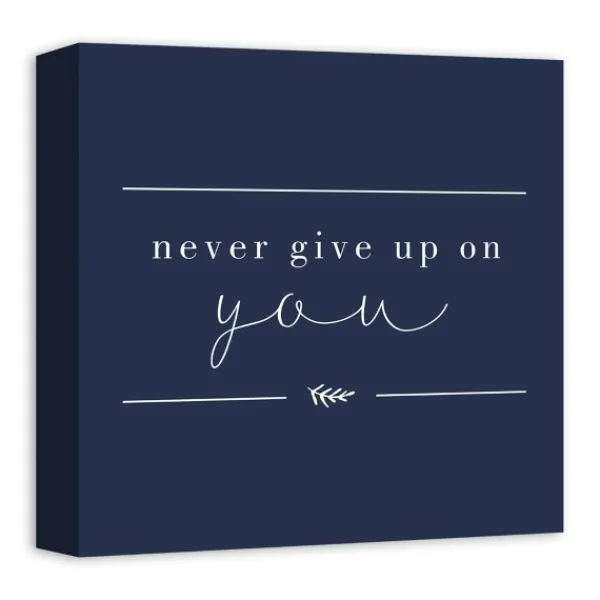 Wall Quotes & Signs-Kirkland's Home Never Give Up On You Canvas Art Print Blue
