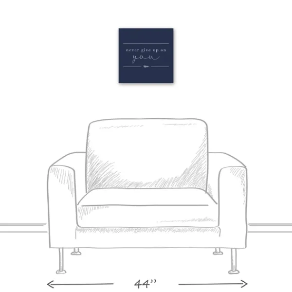 Wall Quotes & Signs-Kirkland's Home Never Give Up On You Canvas Art Print Blue