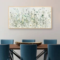 Canvas Art-Kirkland's Home New Horizons Framed Canvas Art Print Gray/Green/White