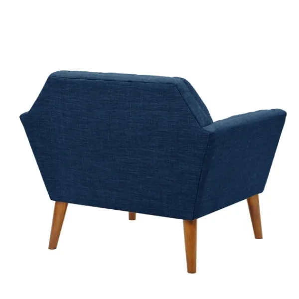 Accent Chairs-Kirkland's Home Newman Mid-Century Accent Chair Blue