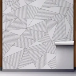 Wall Murals & Wall Decals-Kirkland's Home Nobel Geometry Peel And Stick Wall Mural Black/White
