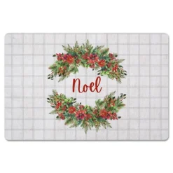 Kitchen & Floor Mats-Kirkland's Home Noel Wreath Christmas Kitchen Mat Multi