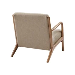 Accent Chairs-Kirkland's Home Nolan Cream Mid-Century Accent Chair Tan