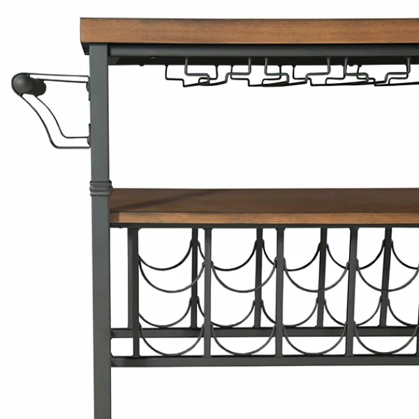 Kitchen Islands & Bar Carts-Kirkland's Home Norcross Industrial Rolling Bar Cart