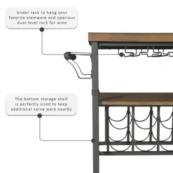 Kitchen Islands & Bar Carts-Kirkland's Home Norcross Industrial Rolling Bar Cart