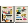 Framed Art-Kirkland's Home Nordic Glam Framed Canvas Art Prints, Set Of 2 Ivory/Multi