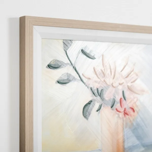 Framed Art-Kirkland's Home November Mum Framed Art Print Orange/Blue/White