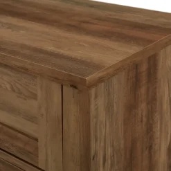 Cabinets & Sideboards-Kirkland's Home Oak Rustic Glass Front Sideboard Brown