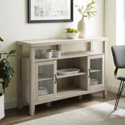 Tv Stands & Media Consoles-Kirkland's Home Oak Rustic Wood Tv Stand White