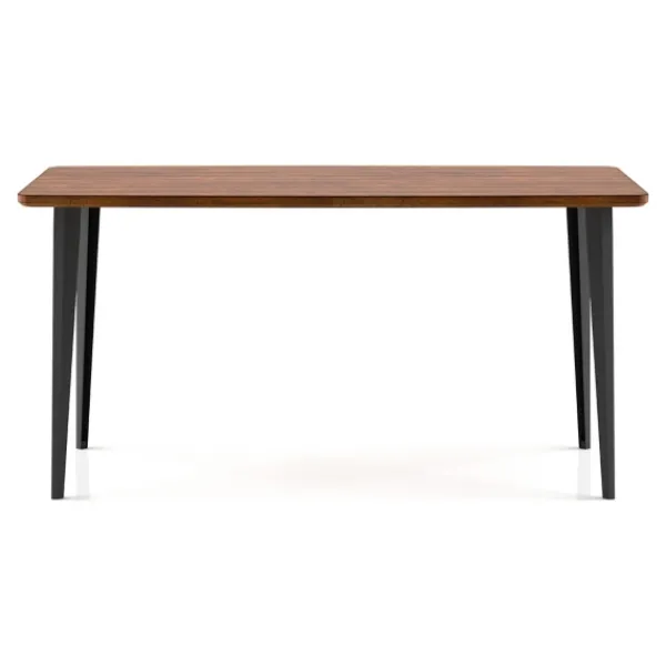 Dining Tables-Kirkland's Home Oak Wood And Metal Dining Table Brown