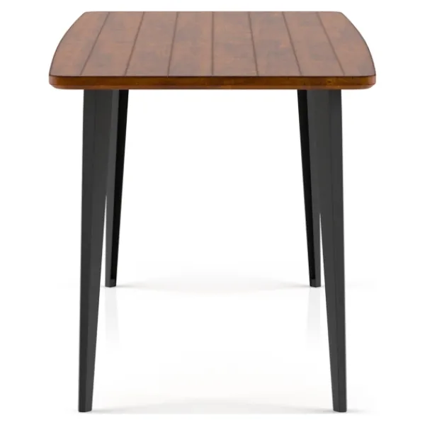 Dining Tables-Kirkland's Home Oak Wood And Metal Dining Table Brown