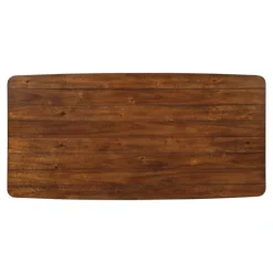 Dining Tables-Kirkland's Home Oak Wood And Metal Dining Table Brown