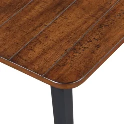 Dining Tables-Kirkland's Home Oak Wood And Metal Dining Table Brown