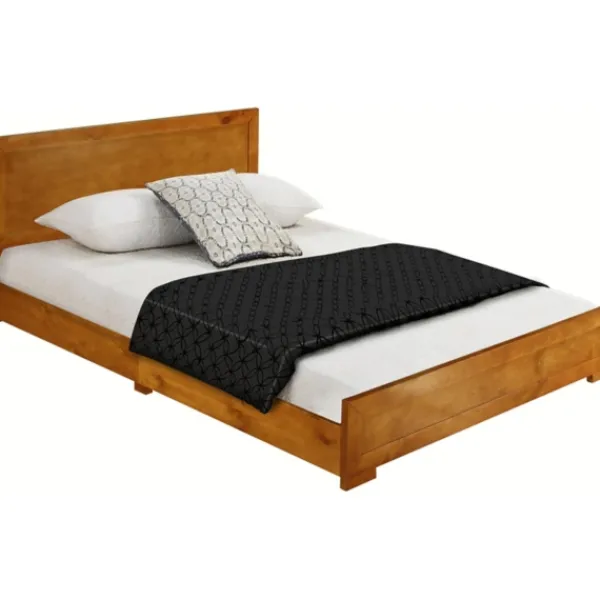 Beds & Headboards-Kirkland's Home Oak Wood King Platform Bed And 2-Nightstand Set Brown