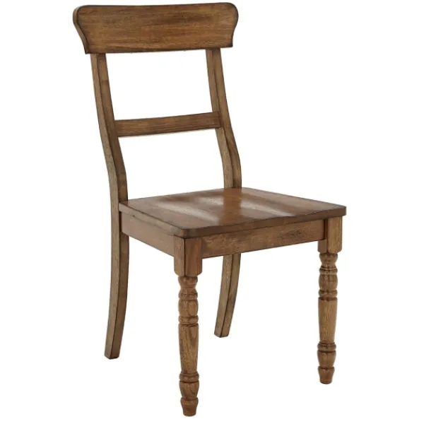Dining Chairs-Kirkland's Home Oak Wood Ladder Back Dining Chairs, Set Of 2 Brown