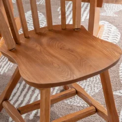 Dining Chairs-Kirkland's Home Oak Wood Spindle Back Dining Chairs, Set Of 2 Brown