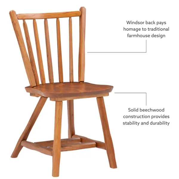 Dining Chairs-Kirkland's Home Oak Wood Spindle Back Dining Chairs, Set Of 2 Brown