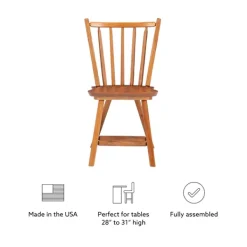 Dining Chairs-Kirkland's Home Oak Wood Spindle Back Dining Chairs, Set Of 2 Brown