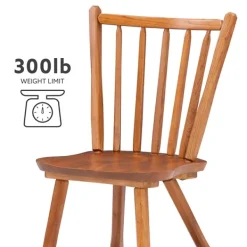 Dining Chairs-Kirkland's Home Oak Wood Spindle Back Dining Chairs, Set Of 2 Brown