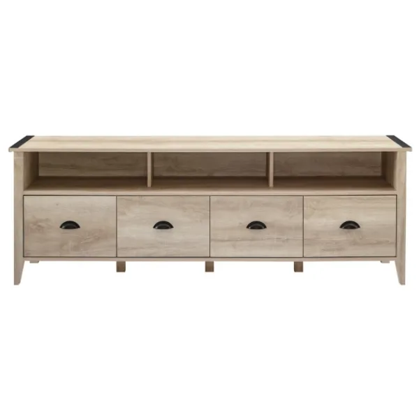 Tv Stands & Media Consoles-Kirkland's Home Oak Wood Tv Console White