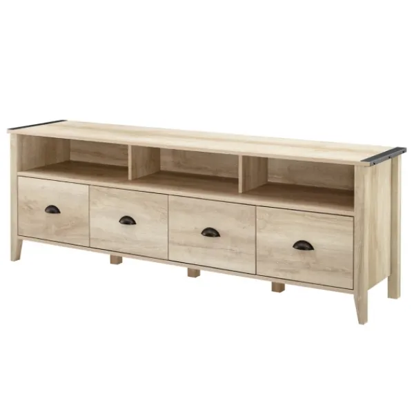 Tv Stands & Media Consoles-Kirkland's Home Oak Wood Tv Console White