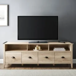 Tv Stands & Media Consoles-Kirkland's Home Oak Wood Tv Console White
