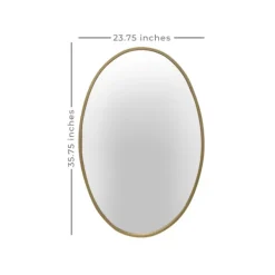 Decorative Mirrors-Kirkland's Home Oakland Oval Wall Mirror Gold