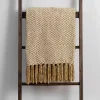 Blankets & Throws-Kirkland's Home Oat Diamond Chenille Throw Tan